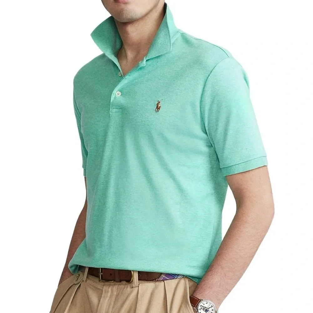 Polo Ralph Lauren Pima Soft Cotton Men’s Polo Size Large Green Teal NWOT